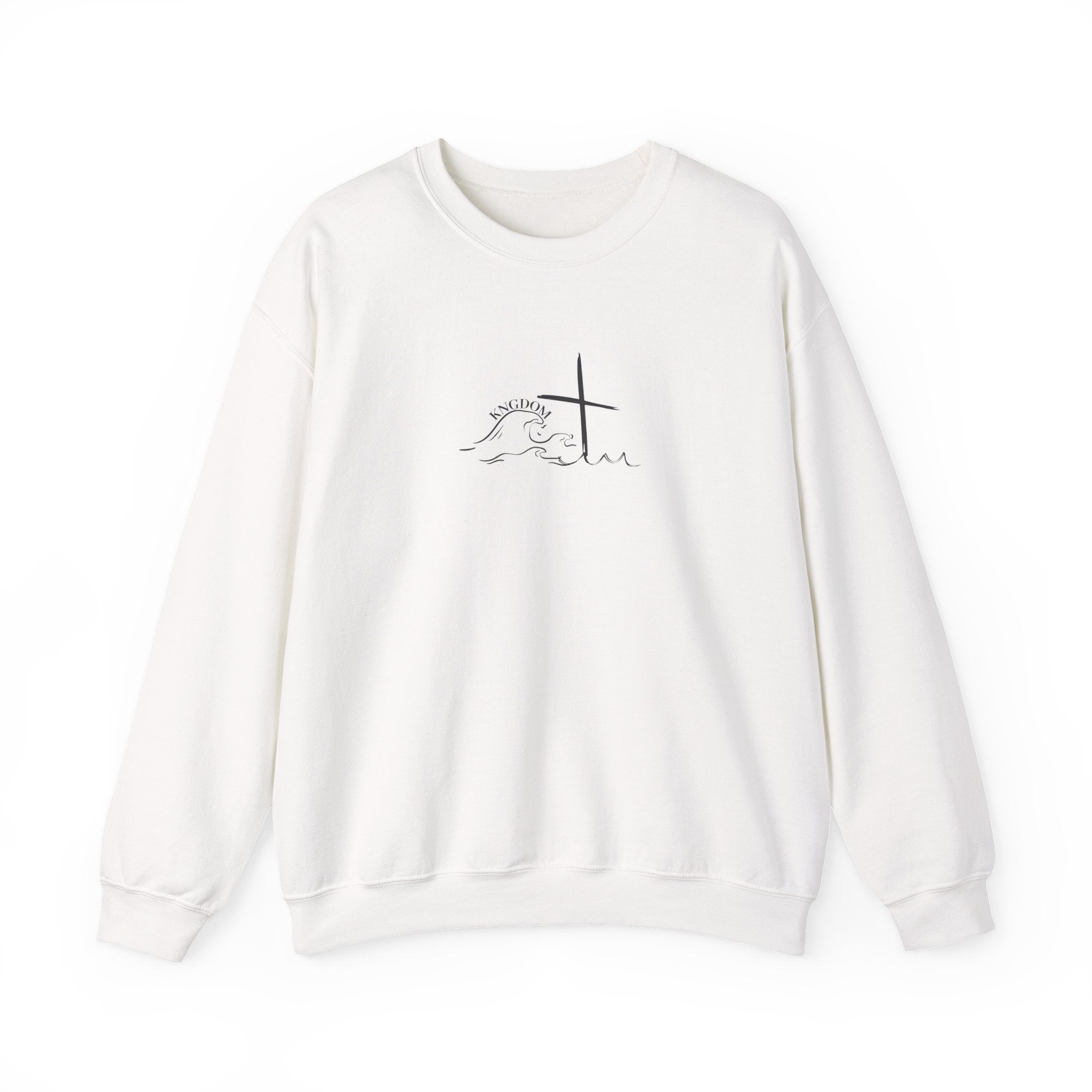 KNGDOM Isaiah 43:2 Cross & Waves Crewneck