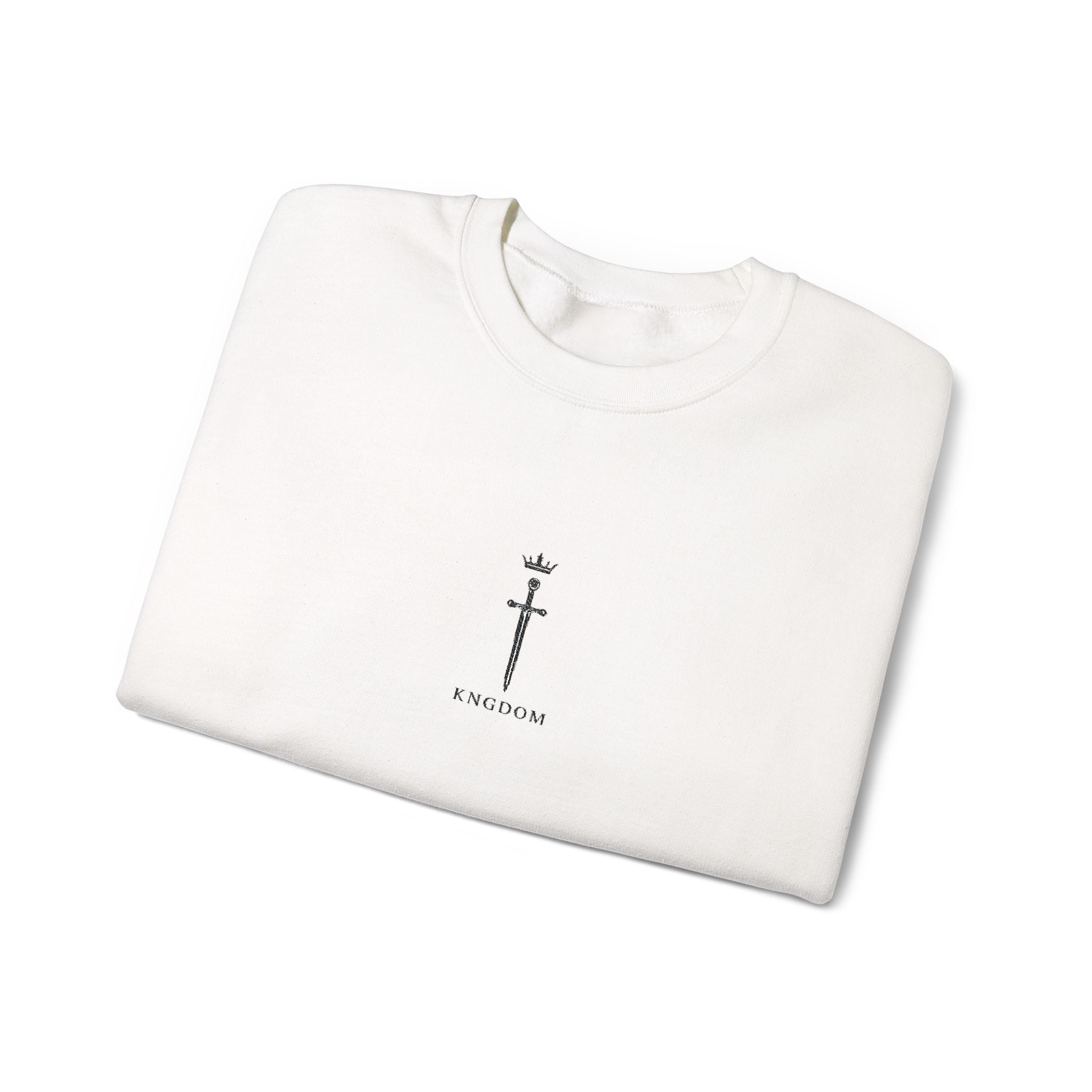 Embroidered Minimal Cross Crewneck Sweatshirt