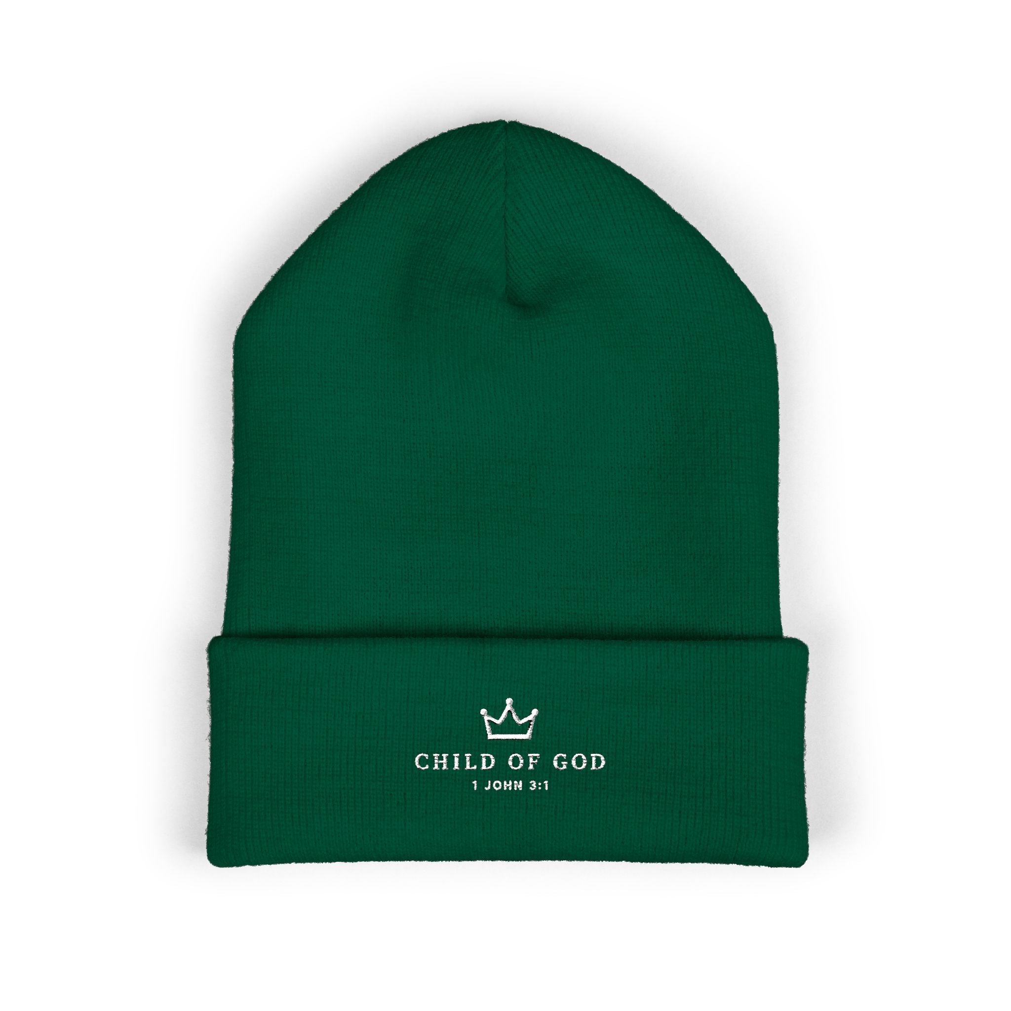 Embroidered "Child of God" Cuffed Beanie