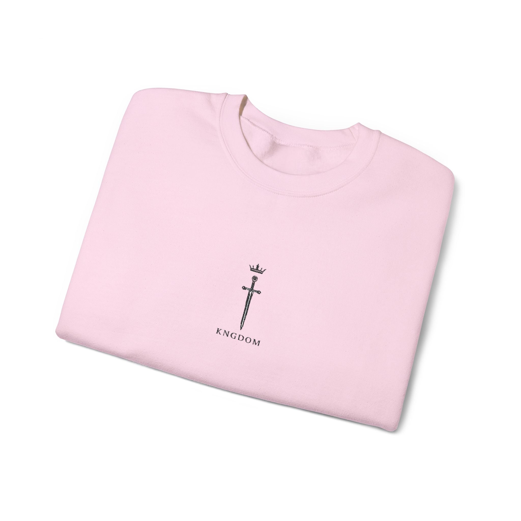 Embroidered Minimal Cross Crewneck Sweatshirt