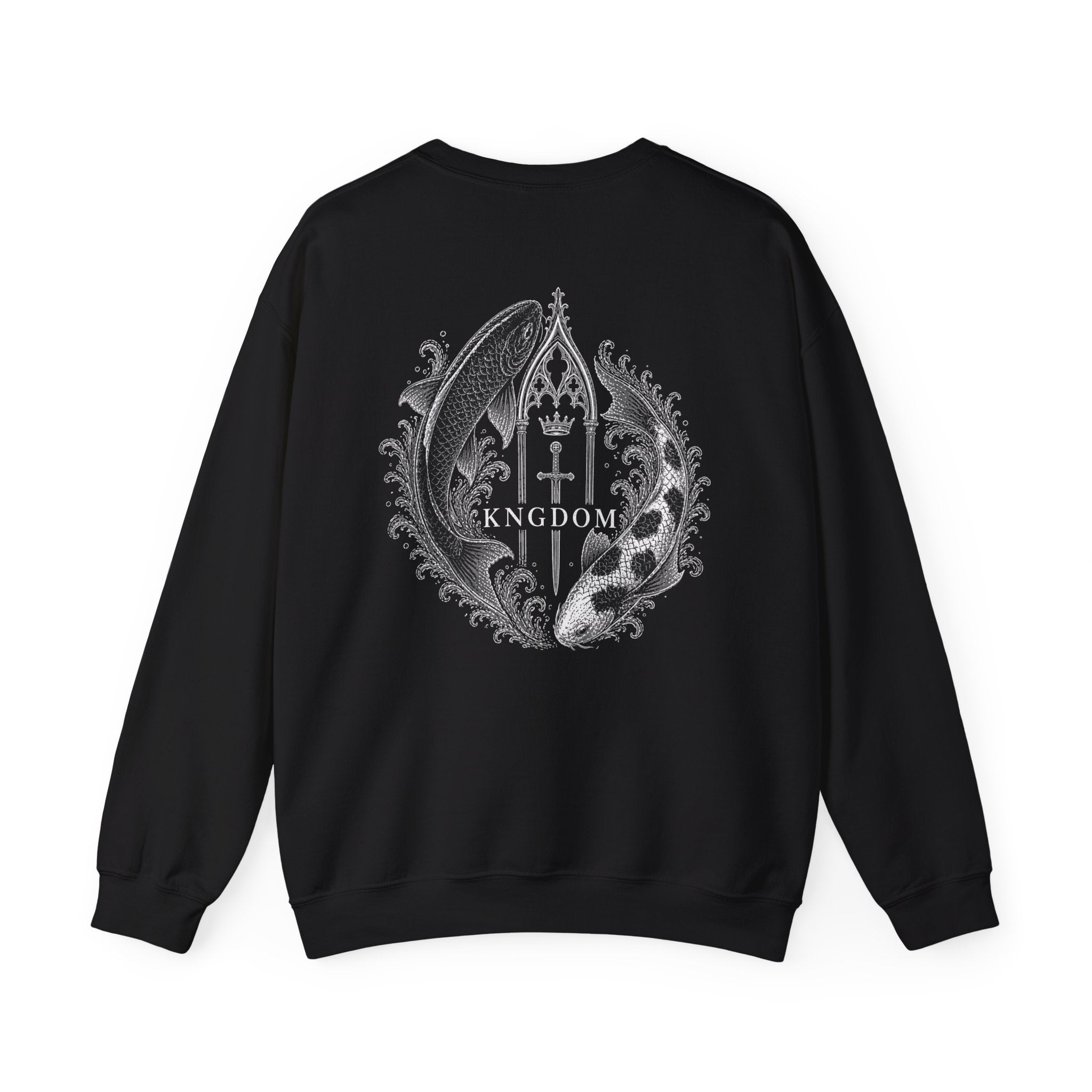 Crewneck Sweatshirt — "Fear No Evil" Psalm 23:4 Koi