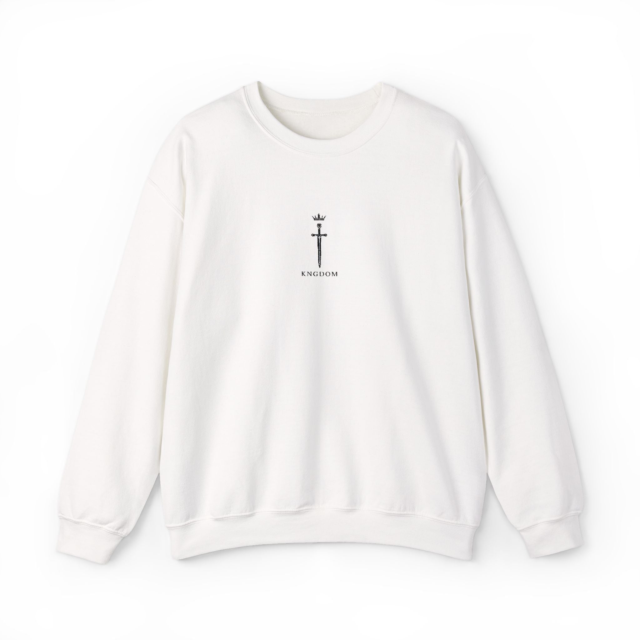 Embroidered Minimal Cross Crewneck Sweatshirt