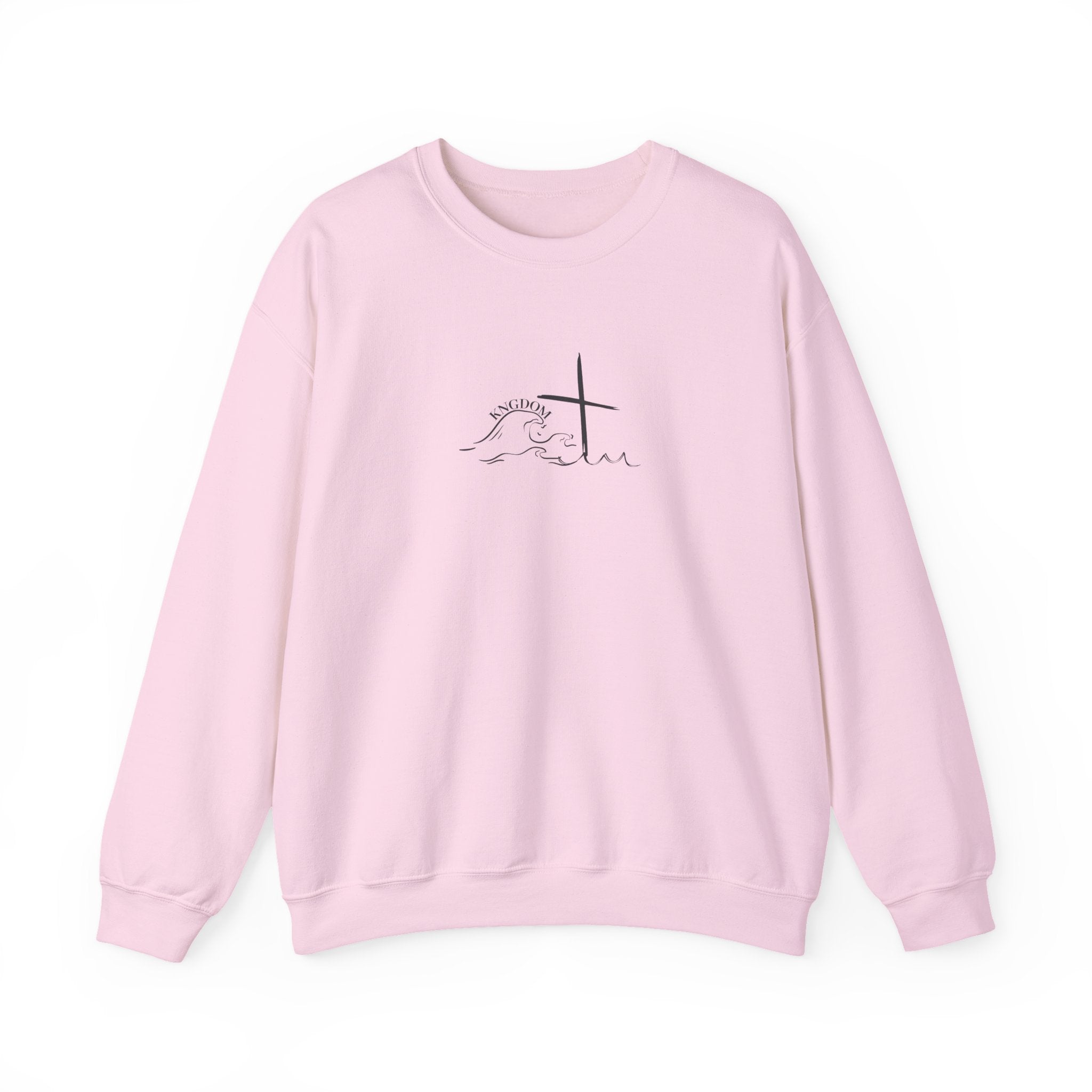 KNGDOM Isaiah 43:2 Cross & Waves Crewneck