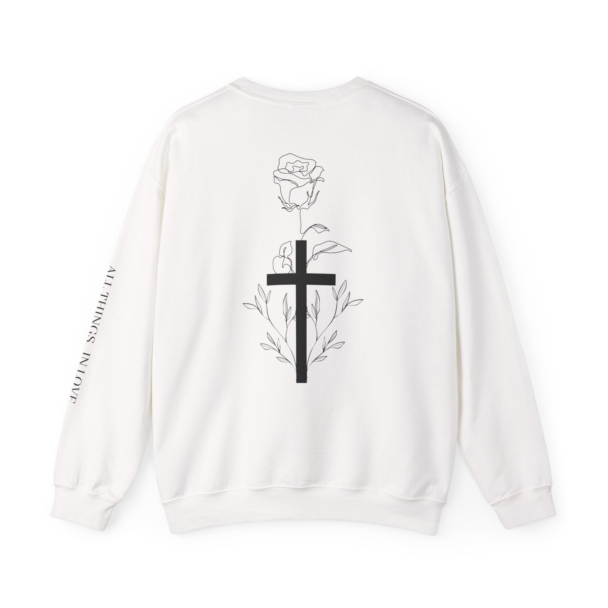 Floral Cross Crewneck Sweatshirt
