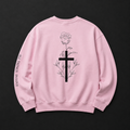 Floral Cross Crewneck Sweatshirt