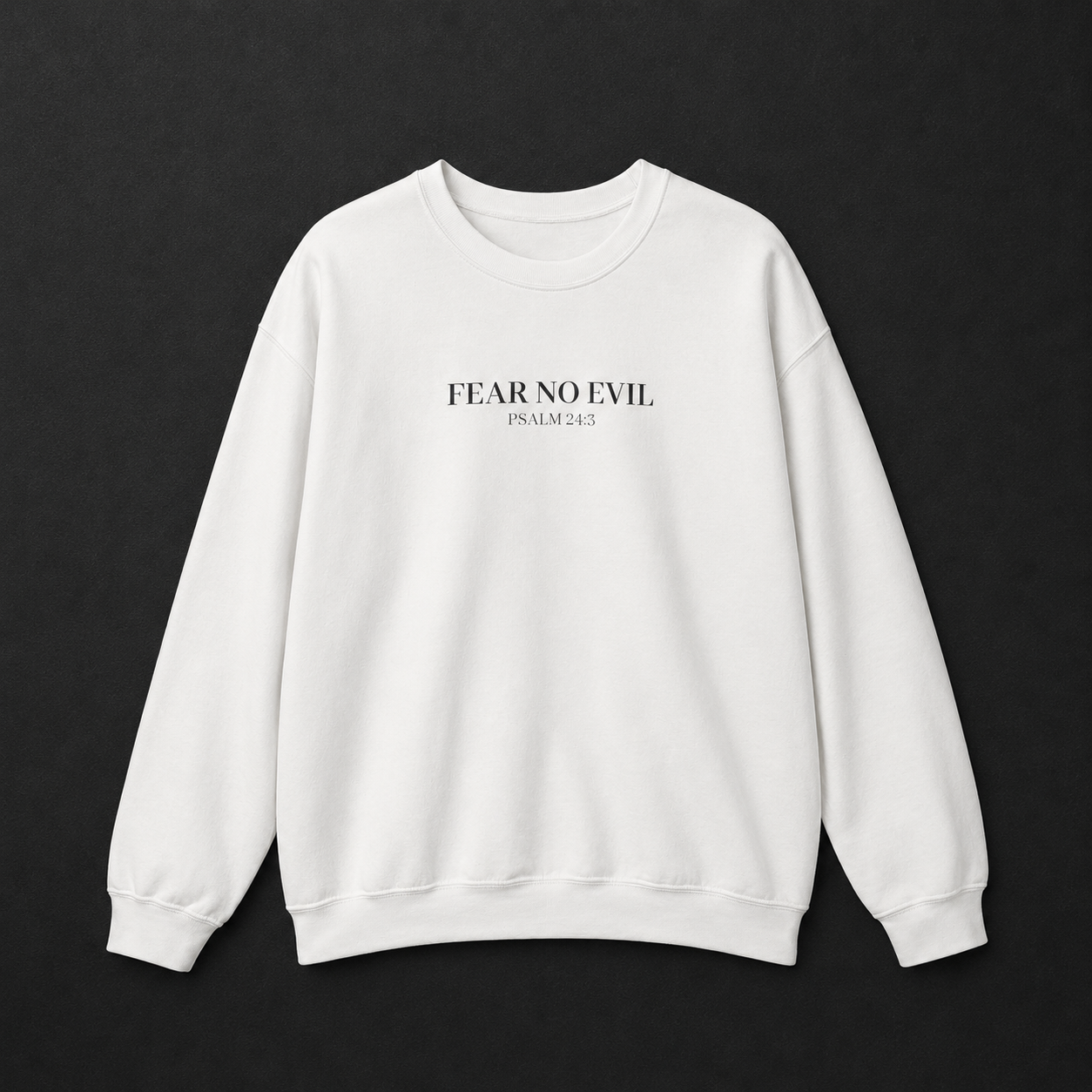 Crewneck Sweatshirt — "Fear No Evil" Psalm 23:4 Koi