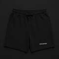 Kingdom Minimal Logo Sweatshorts — Black Sponge Fleece Athletic Shorts