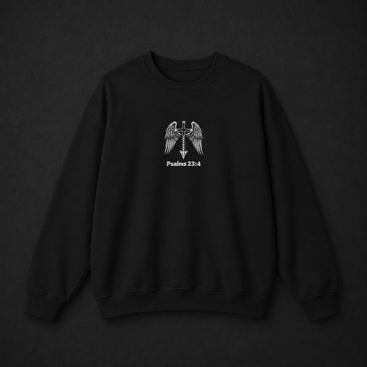 Psalms 23:4 "Fear No Evil" Christian Crewneck