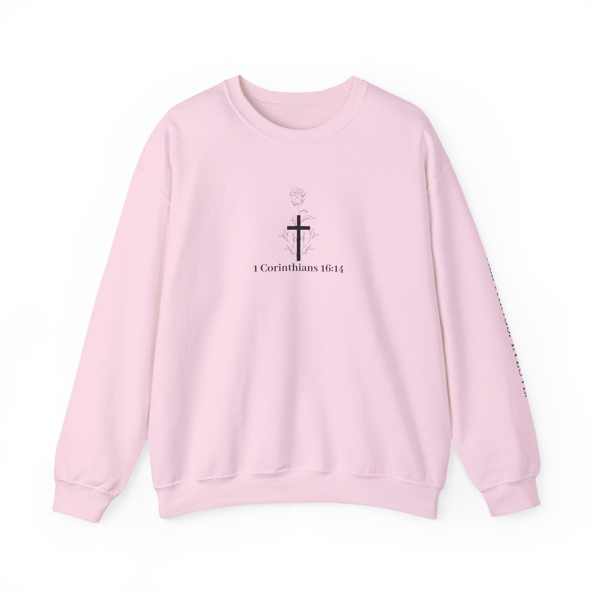 Floral Cross Crewneck Sweatshirt