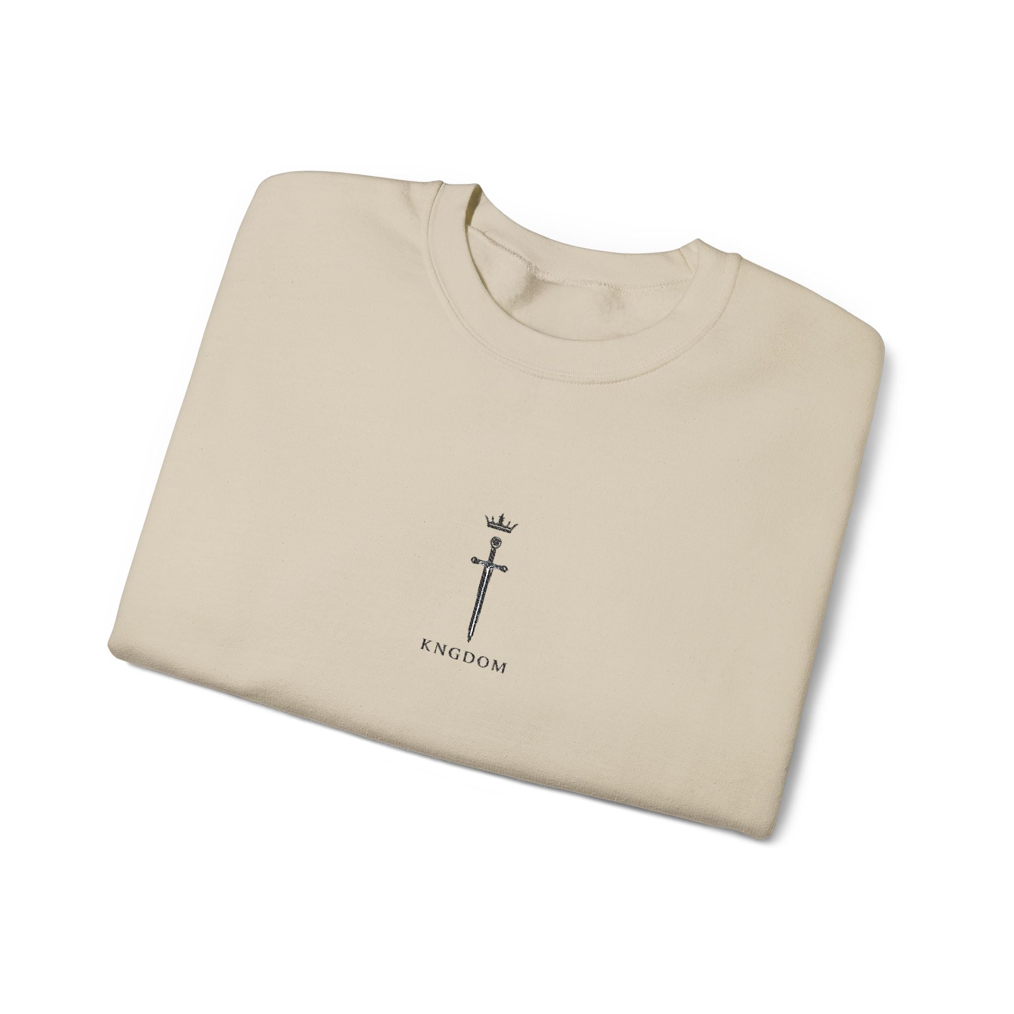 Embroidered Minimal Cross Crewneck Sweatshirt