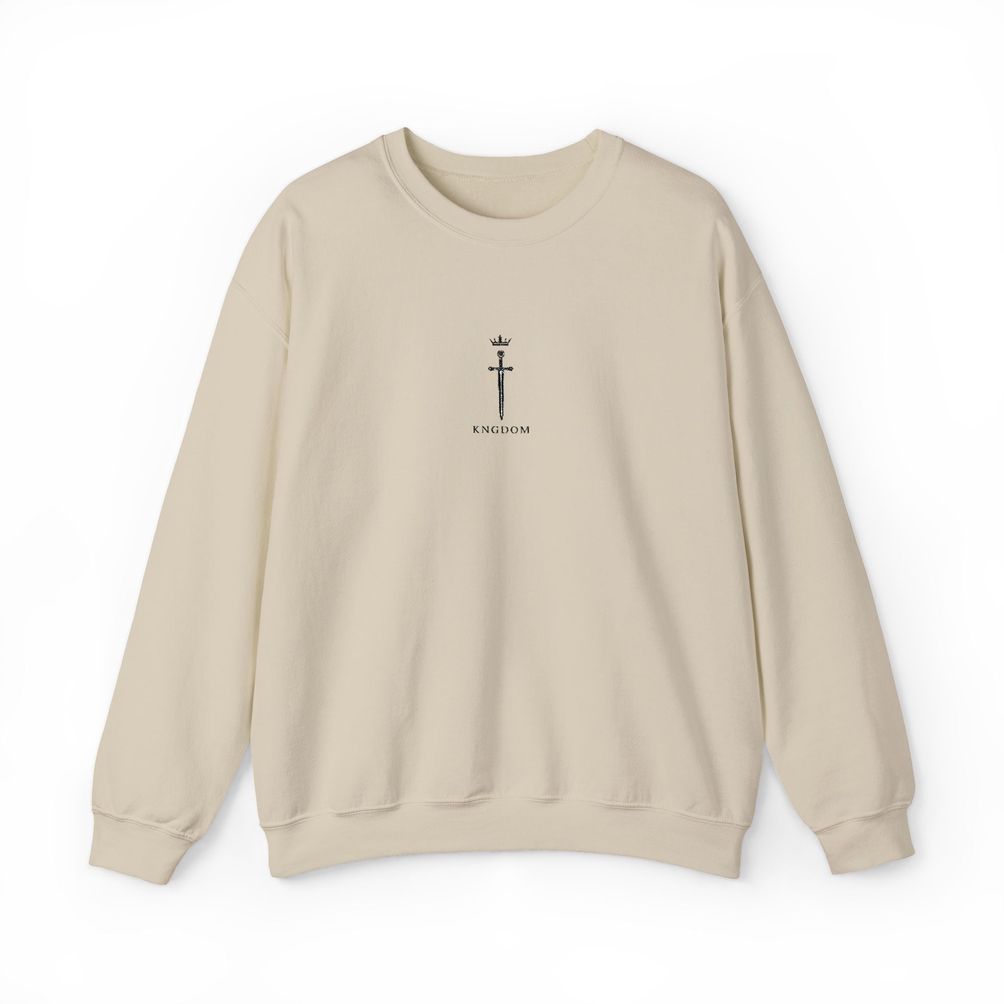 Embroidered Minimal Cross Crewneck Sweatshirt