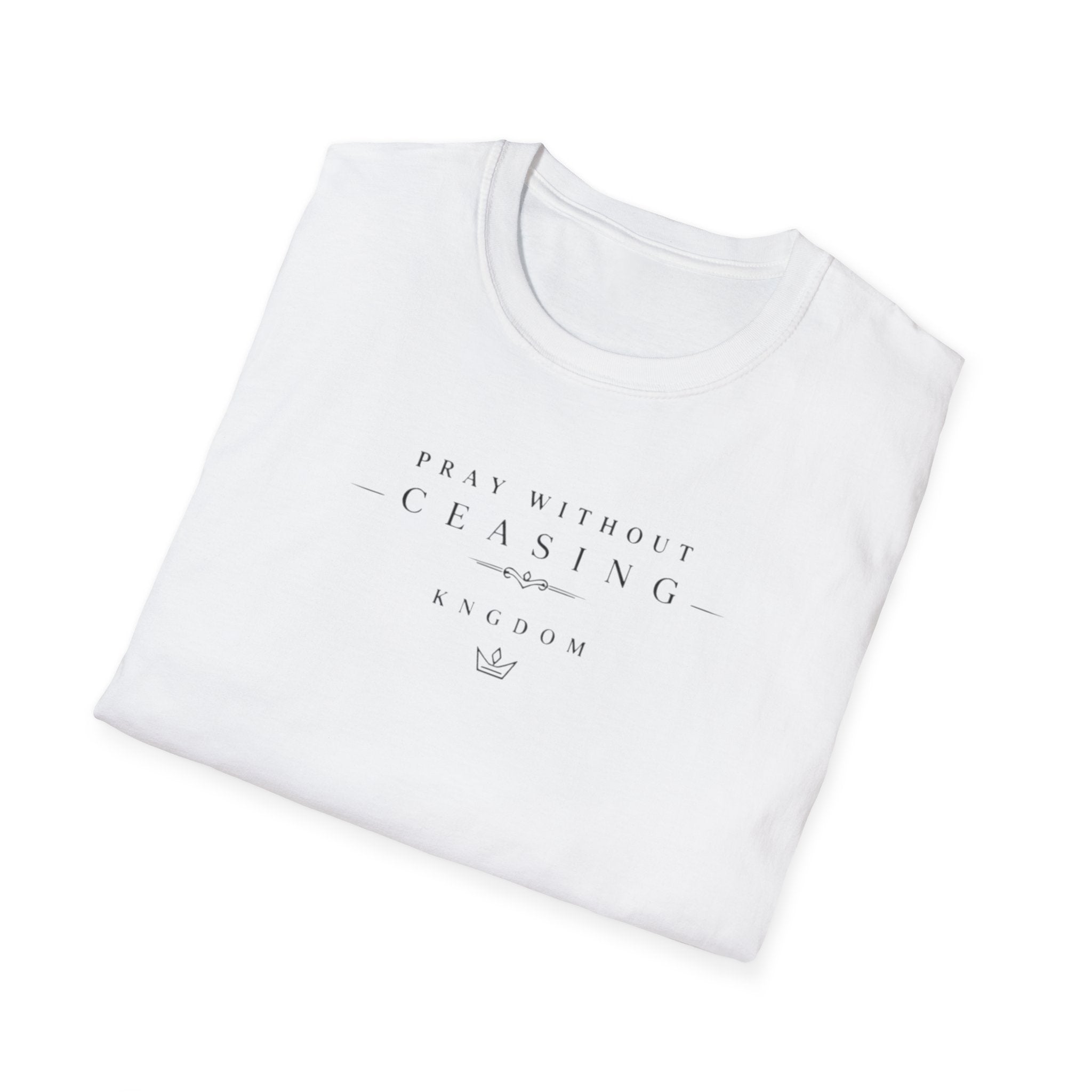 Christian Cross Rose T-Shirt Pray Without Ceasing