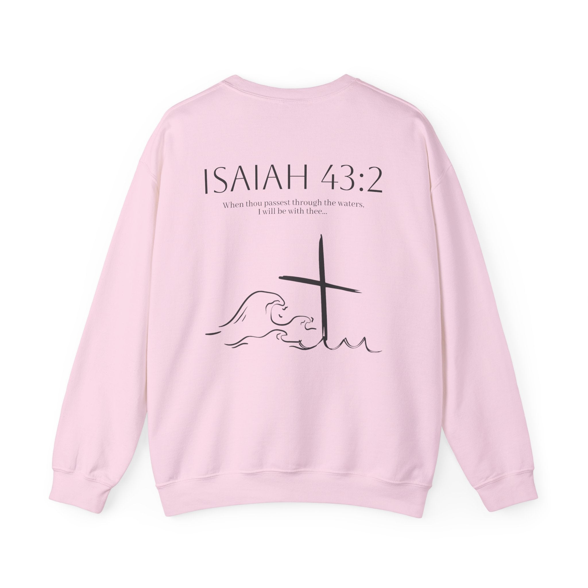 KNGDOM Isaiah 43:2 Cross & Waves Crewneck