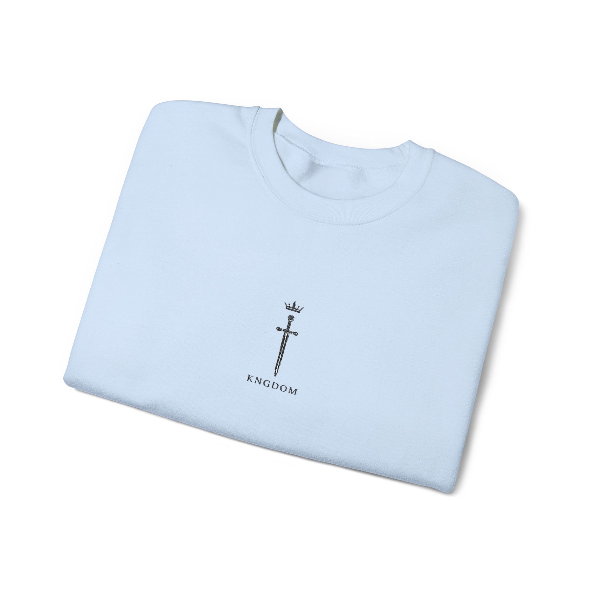 Embroidered Minimal Cross Crewneck Sweatshirt